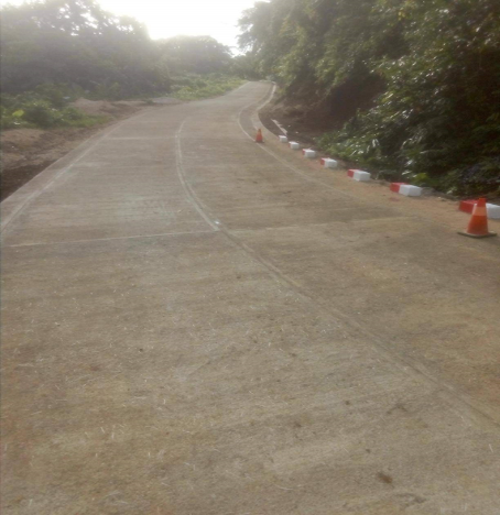 3. Pictures of the Completed portion of the Loltong FRC Pavement