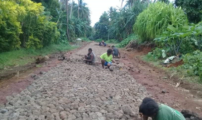 4. Construction of Cobble avement from the Airport to Bigwota 450m